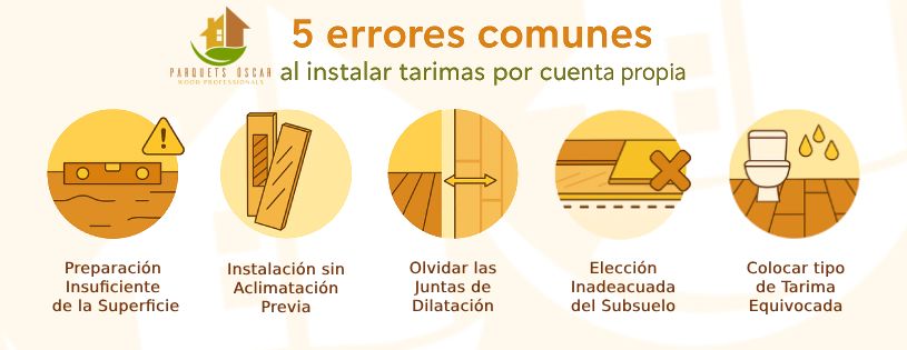 Evita estos 5 errores que podrían costarte el doble • Parquets y Tarimas Oscar • Infografía