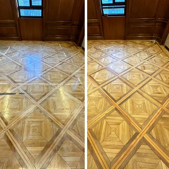 Parquet Madrid • Parquets y Tarimas Oscar • Reparación Antes y Despues en el Congreso